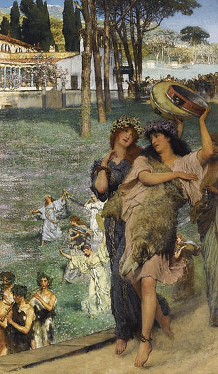 Alma-Tadema, Sir Lawrence On the Road to the Temple of Ceres (mk23) Sweden oil painting art